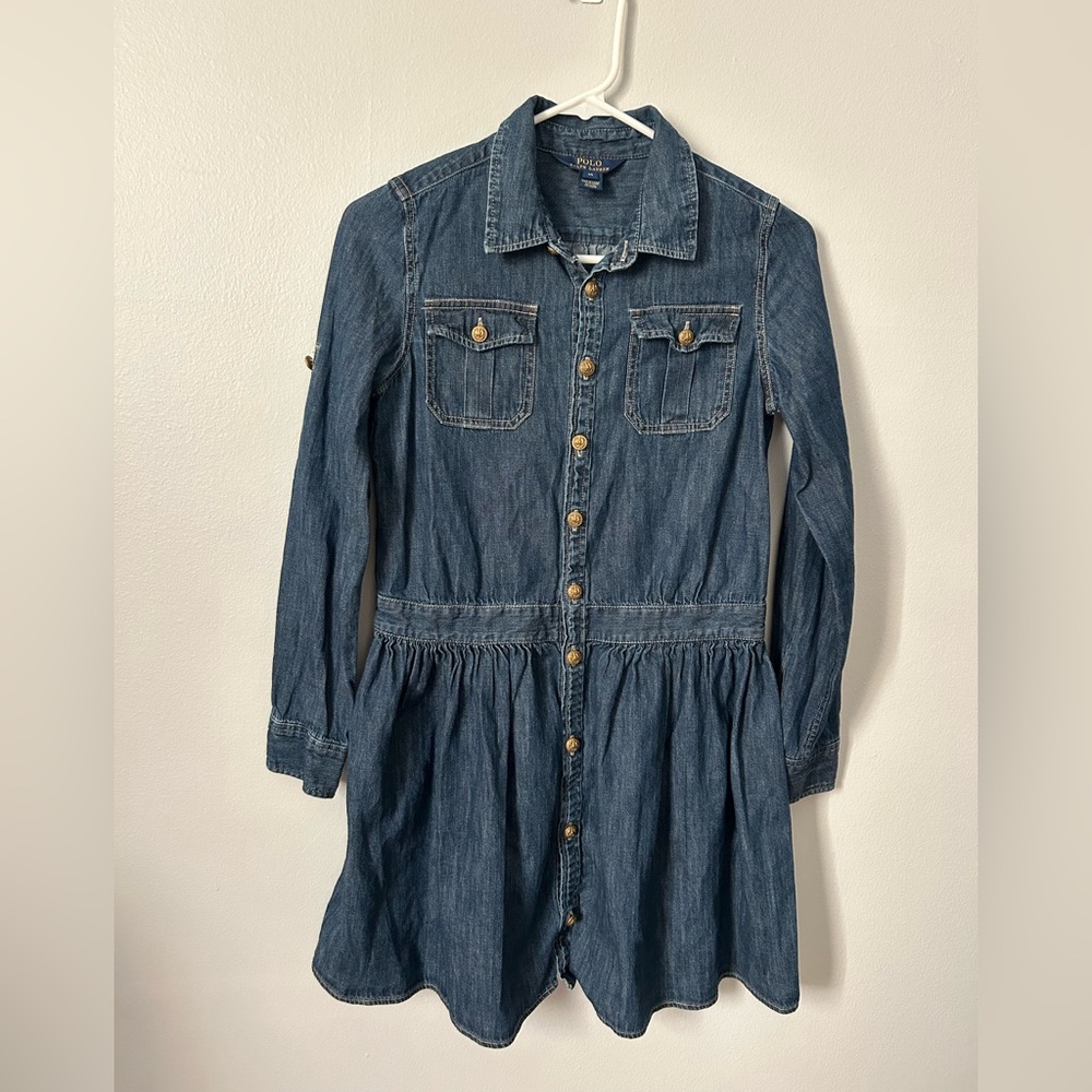 Kids Ralph Lauren Blue Denim Dress